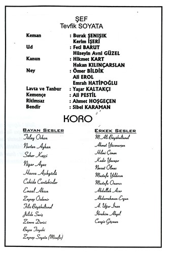 Nihâvend Fasıl Beraber ve Solo Eserler